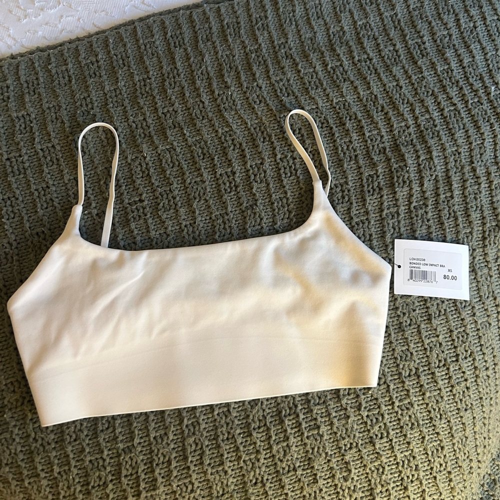 Bandier Cream Sports Bra
